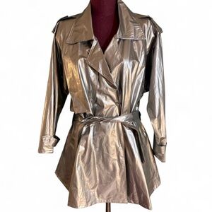 80s Metallic Trench Coat